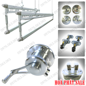 Giàn Phơi Hòa Phát KS980 4 Thanh Màu Bạc